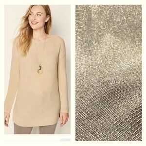 Beth Schaeffer gold metallic top